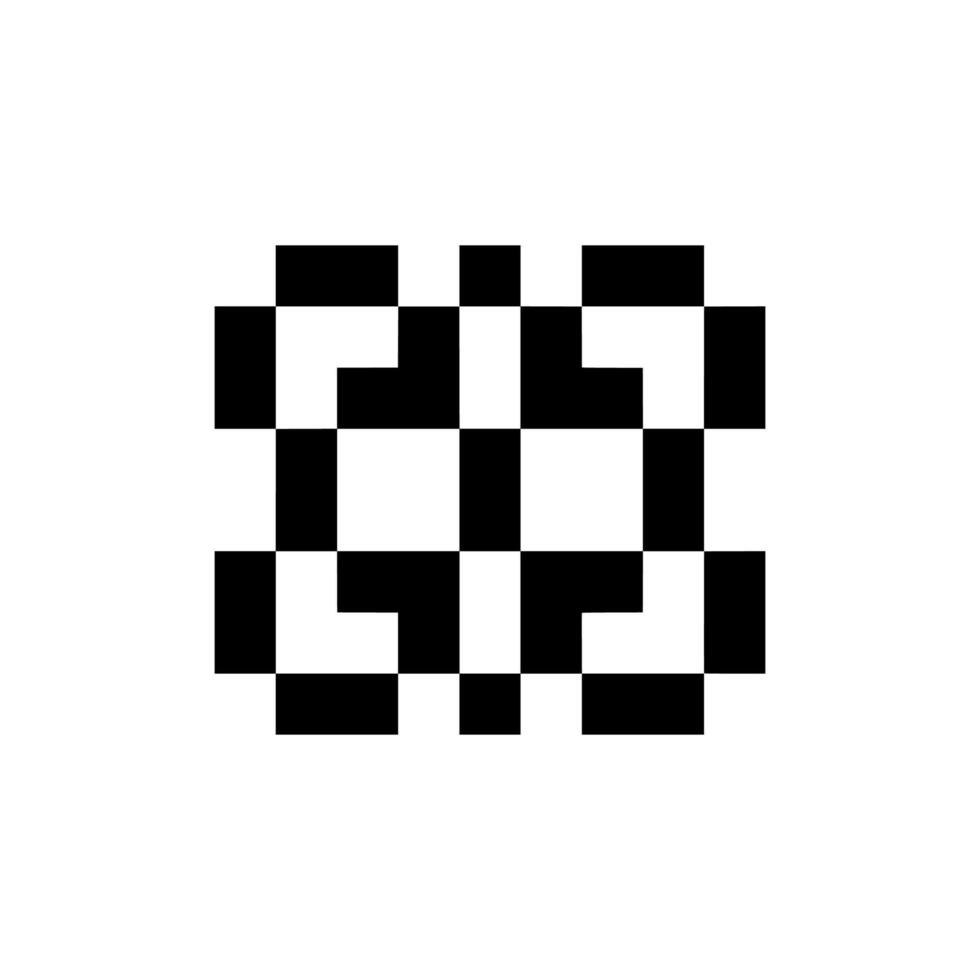 classic wave pixel art vector