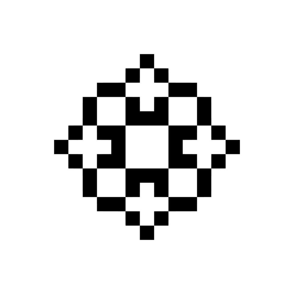 Vintage pixel shape illustration vector