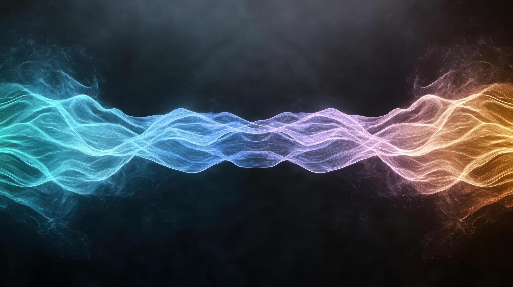 Colorful abstract representation of sound waves in vibrant hues photo