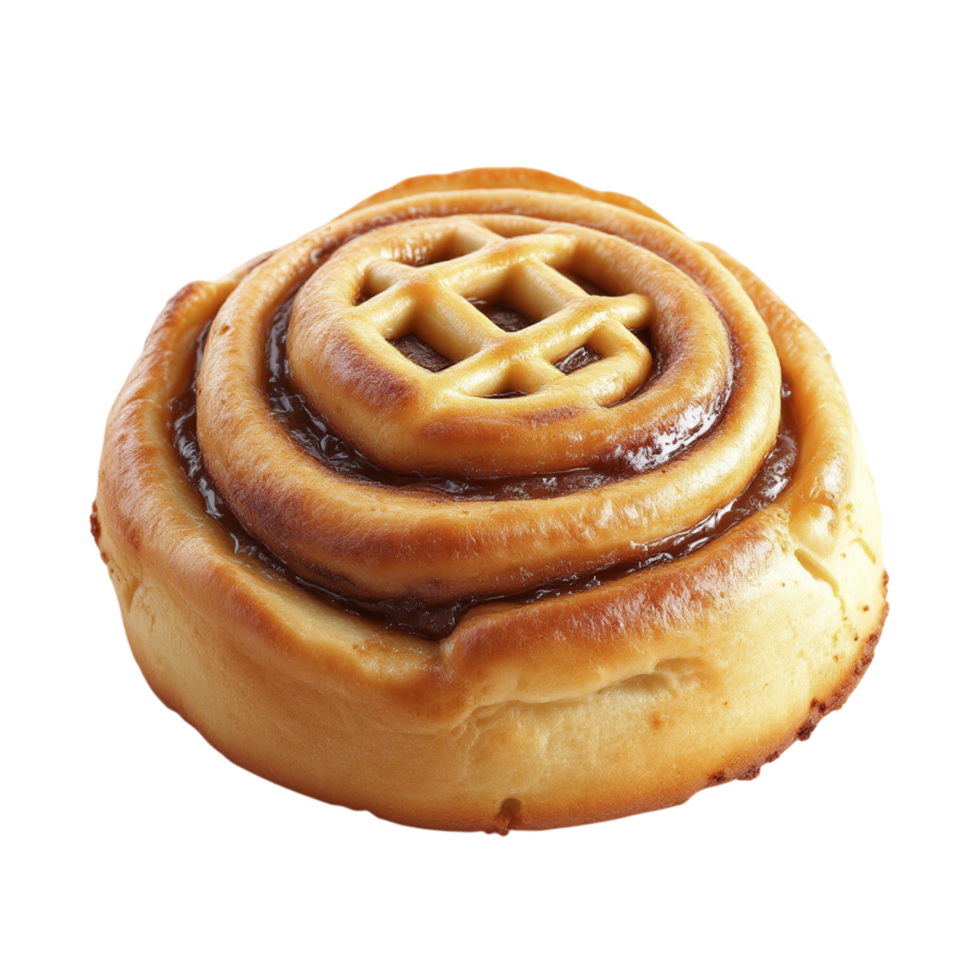 A pastry with a waffle pattern on it png