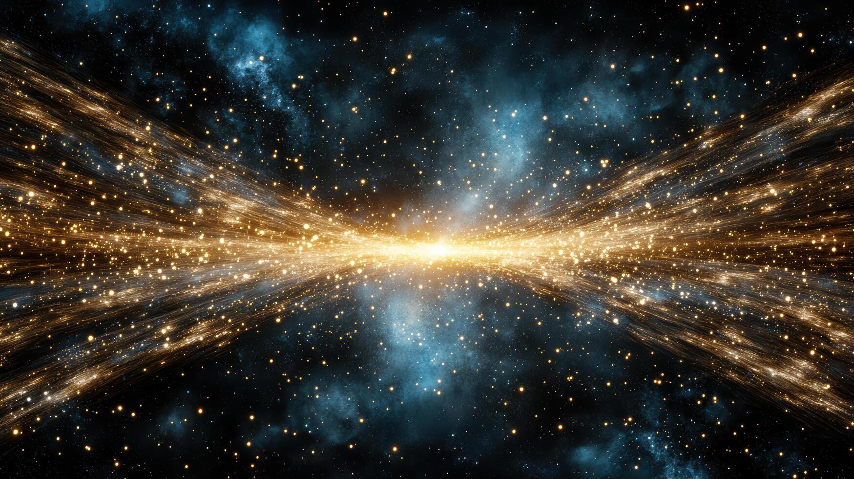 Cosmic explosion of stars and light in vast universe, creating awe photo