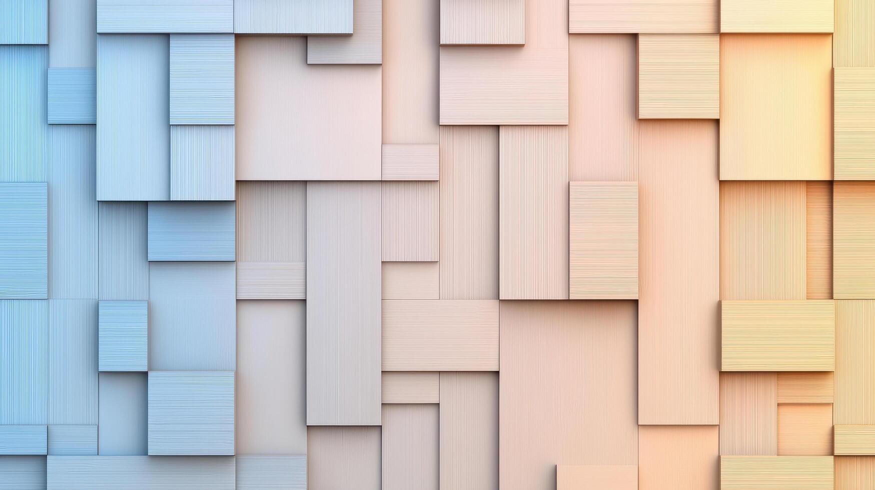 Layered geometric forms in soft blue and beige tones create modern abstract background photo