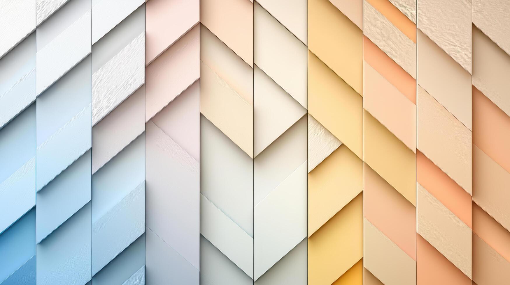 Geometric shapes merging in colorful gradient of soft hues and textures photo