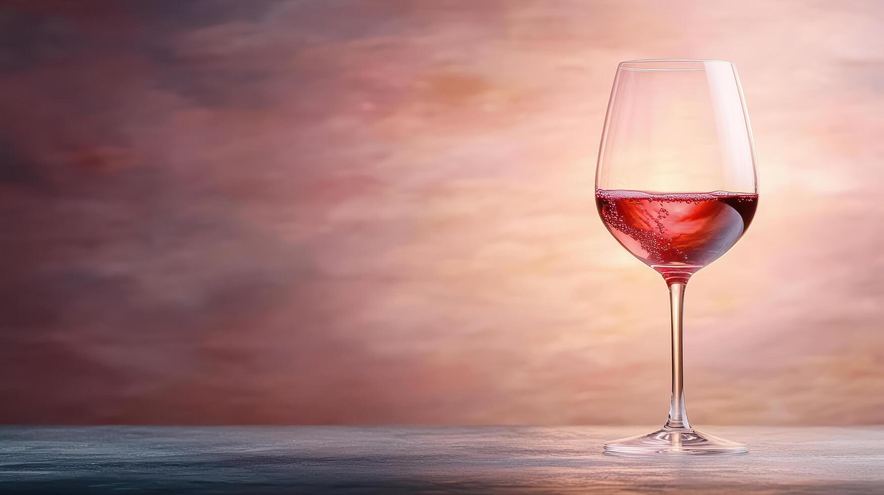 close up of swirling red wine in glass, showcasing its rich color and texture photo
