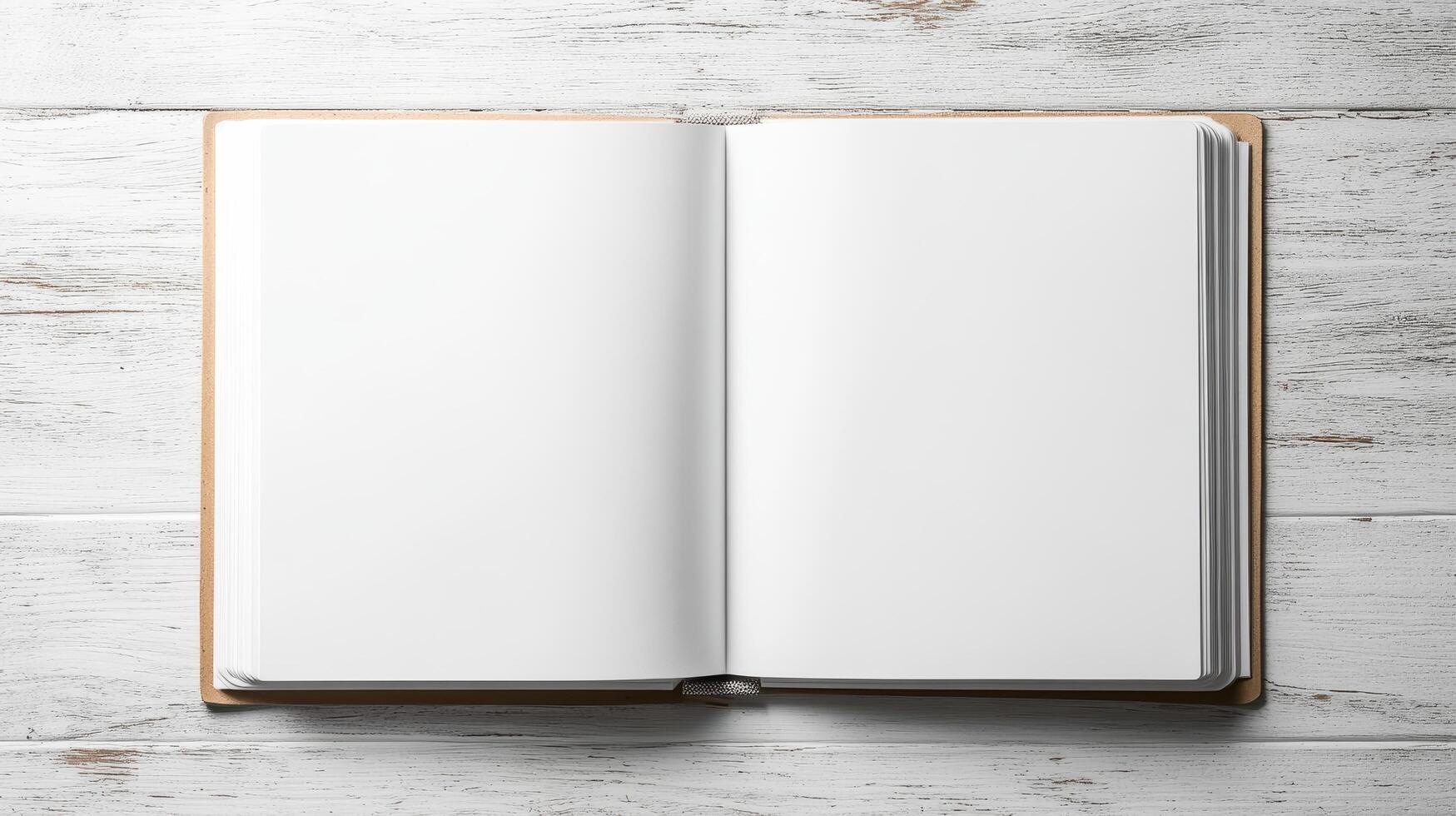 Blank photo book on white background, perfect for creativity and memories