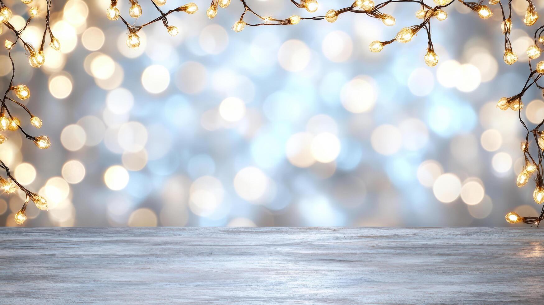 Bright, cheerful bokeh lights create playful abstract background photo