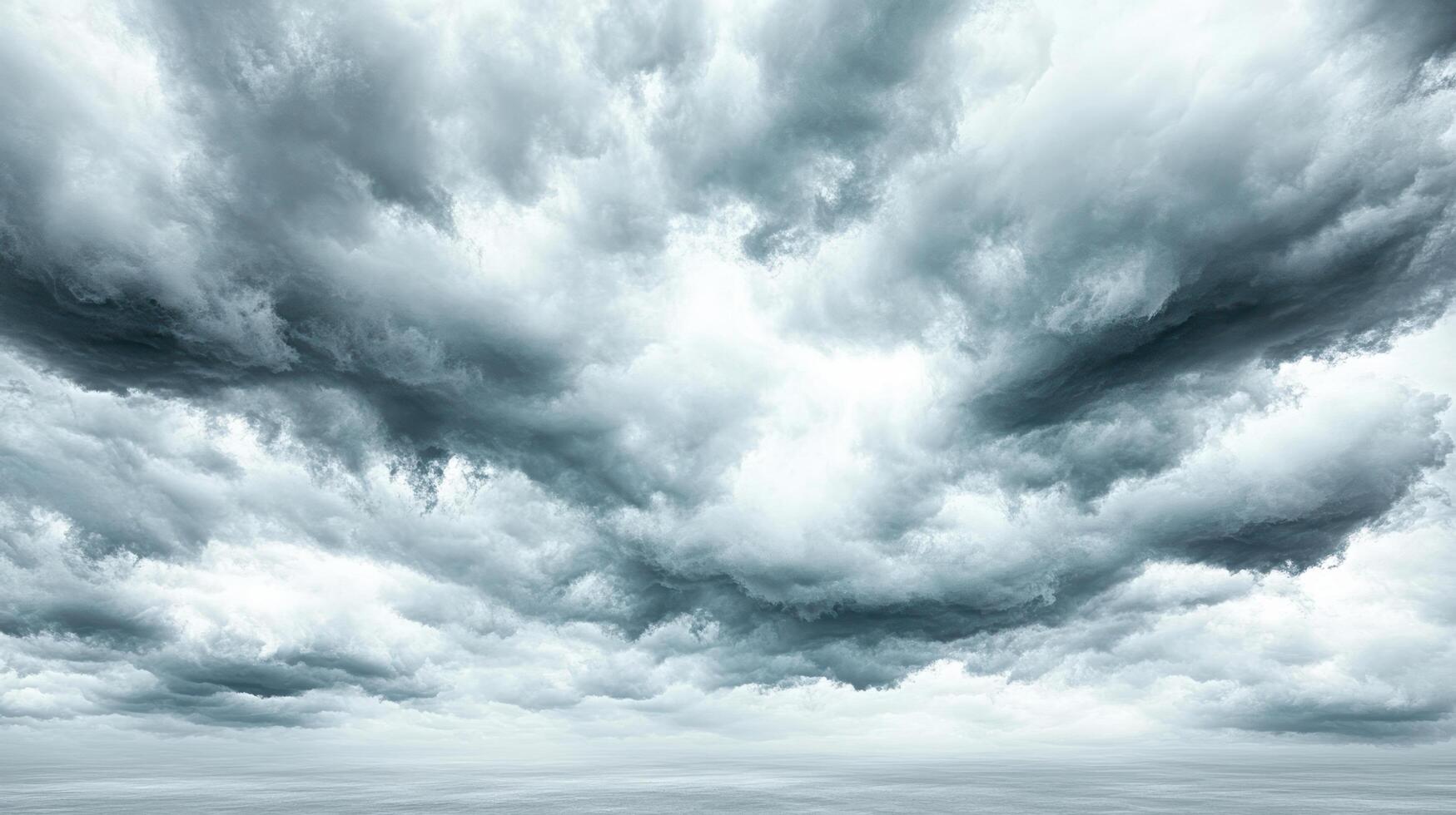 Dramatic stormy sky with dark clouds rolling in, creating moody atmosphere photo