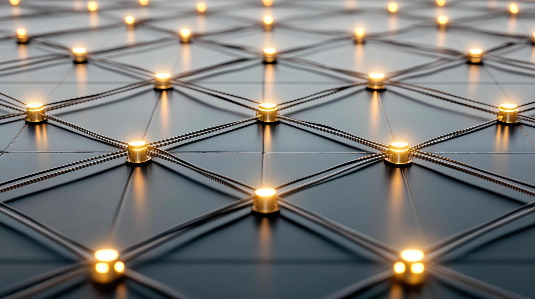 creative rendering of blockchain ecosystem with glowing nodes and connections photo
