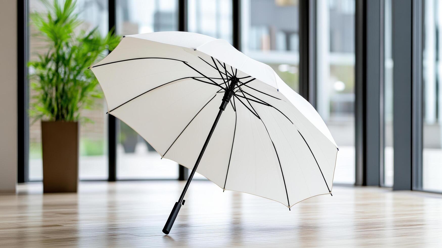 modern automatic umbrella with sleek design, perfect for any setting photo