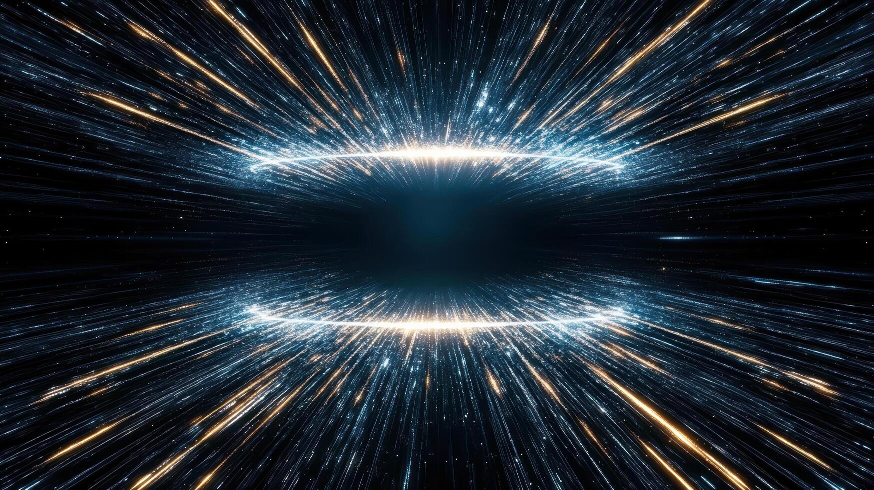 Abstract space background with light and stars photo