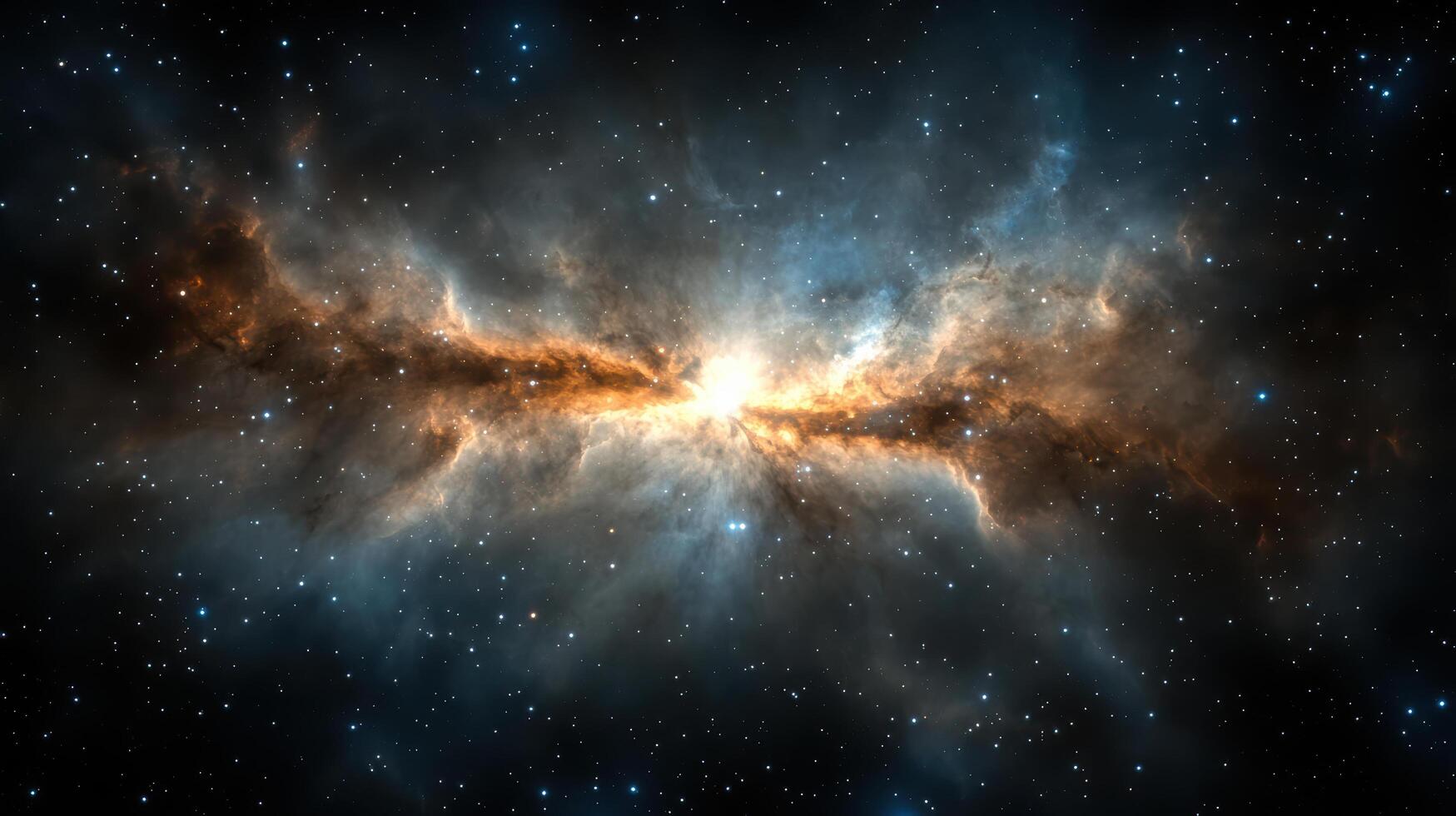 The nebula in space with stars and dust photo