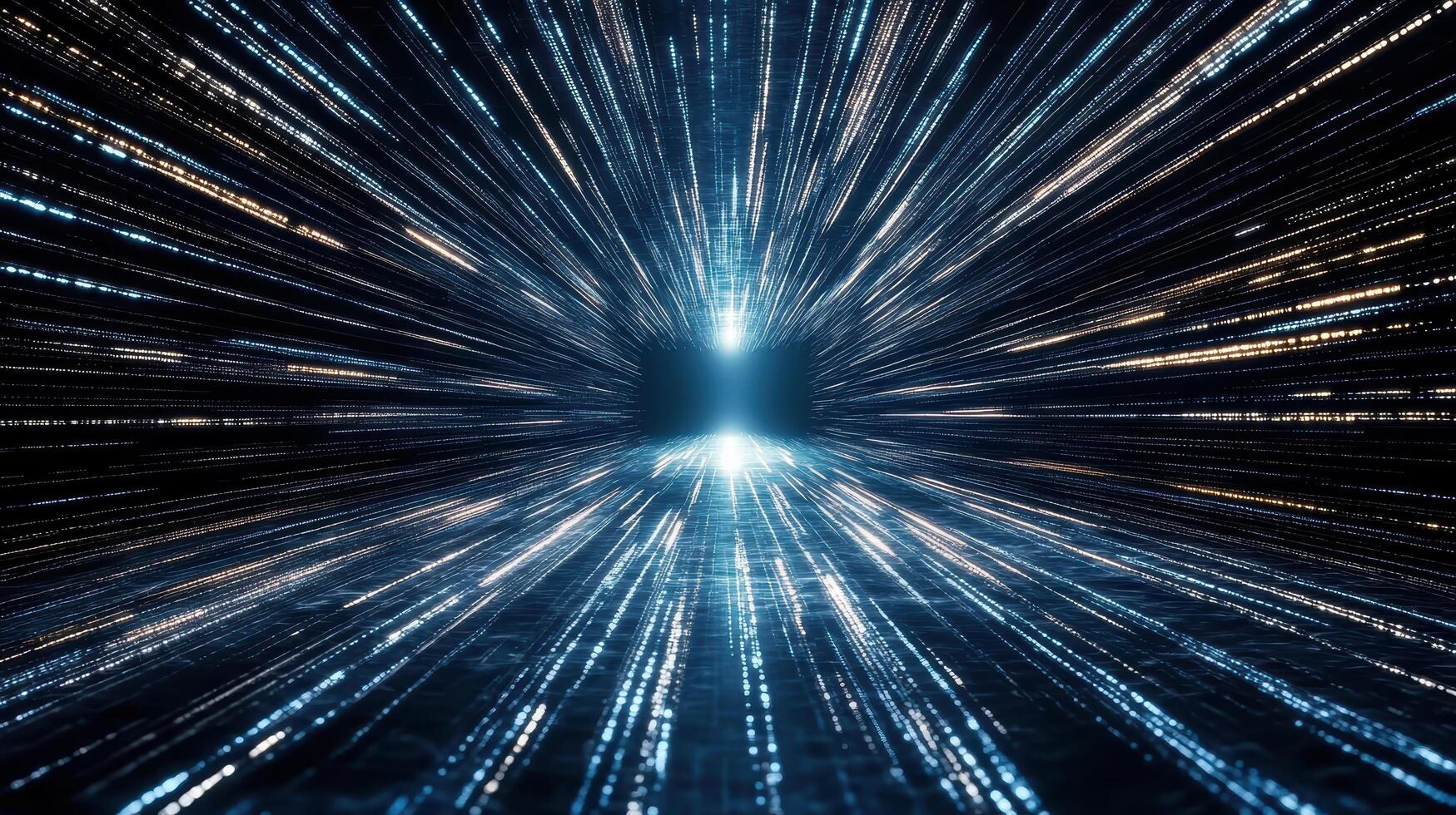 A dark tunnel with light coming out of it photo