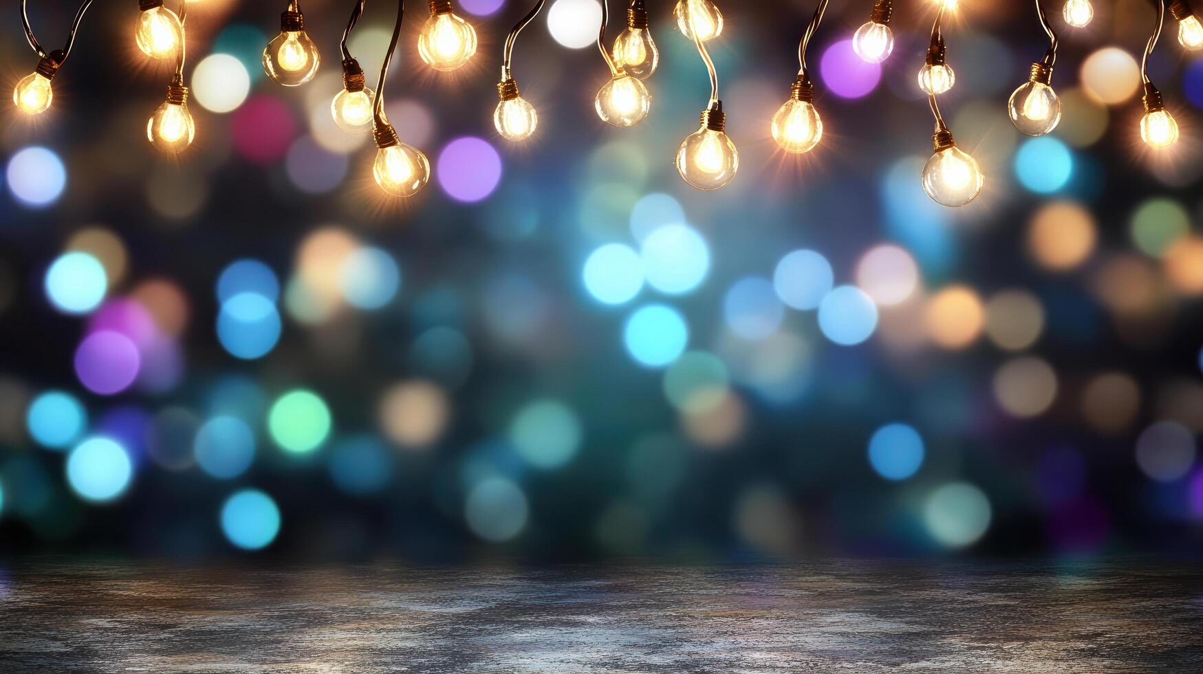 Dynamic shapes and colors in vibrant abstract bokeh background photo