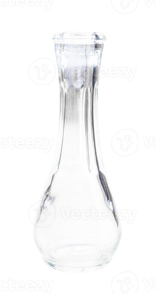 empty serbian flask chokan for rakia isolated photo