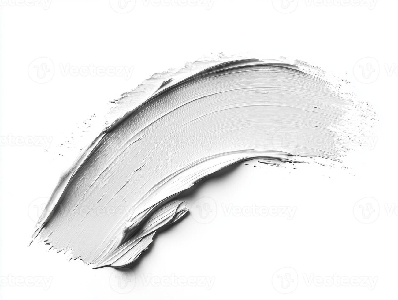 White paint stroke on a clean surface creates artistic texture photo