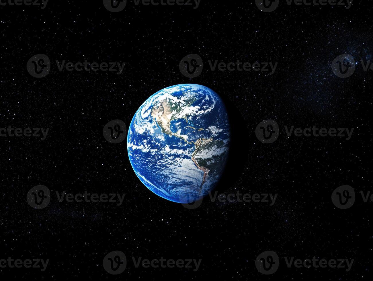 Bright view of Earth from space captured in high detail photo