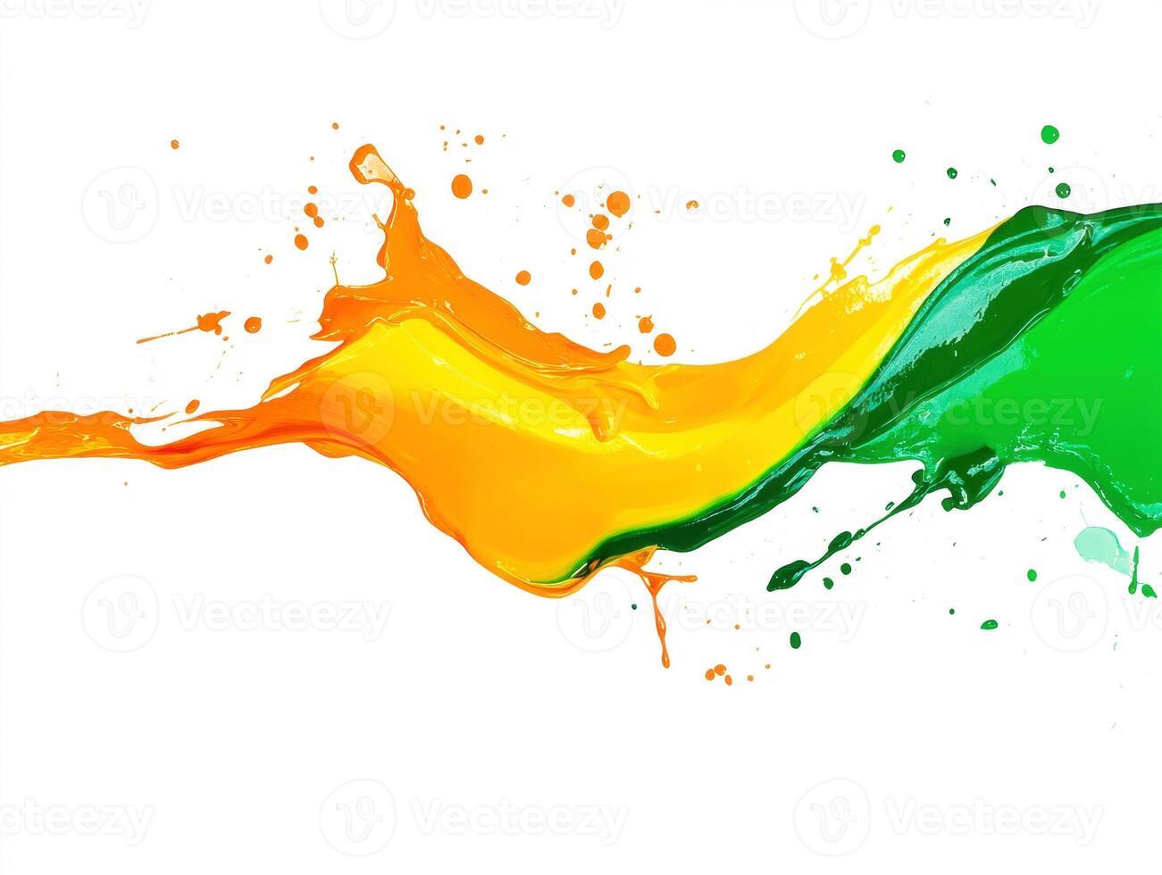 Colorful paint splash creating dynamic abstract art photo