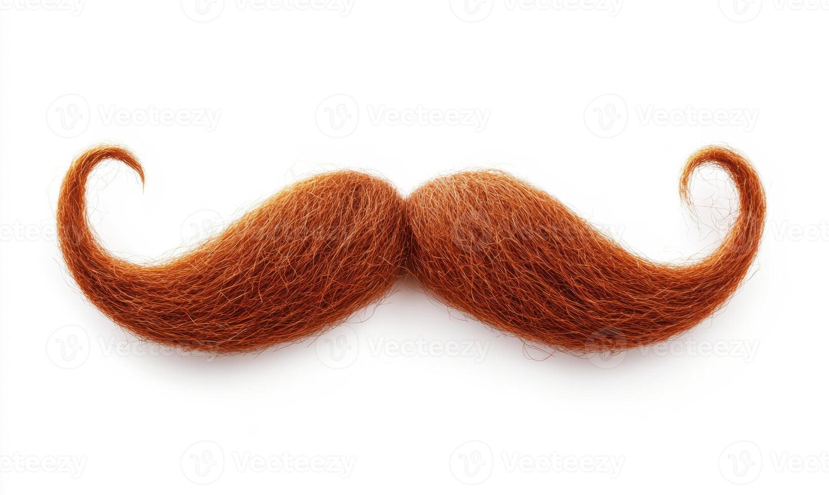 Creative display of a whimsical orange mustache for decoration photo