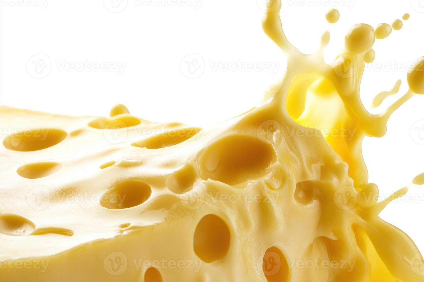 Cheese splash highlighting texture and color details photo