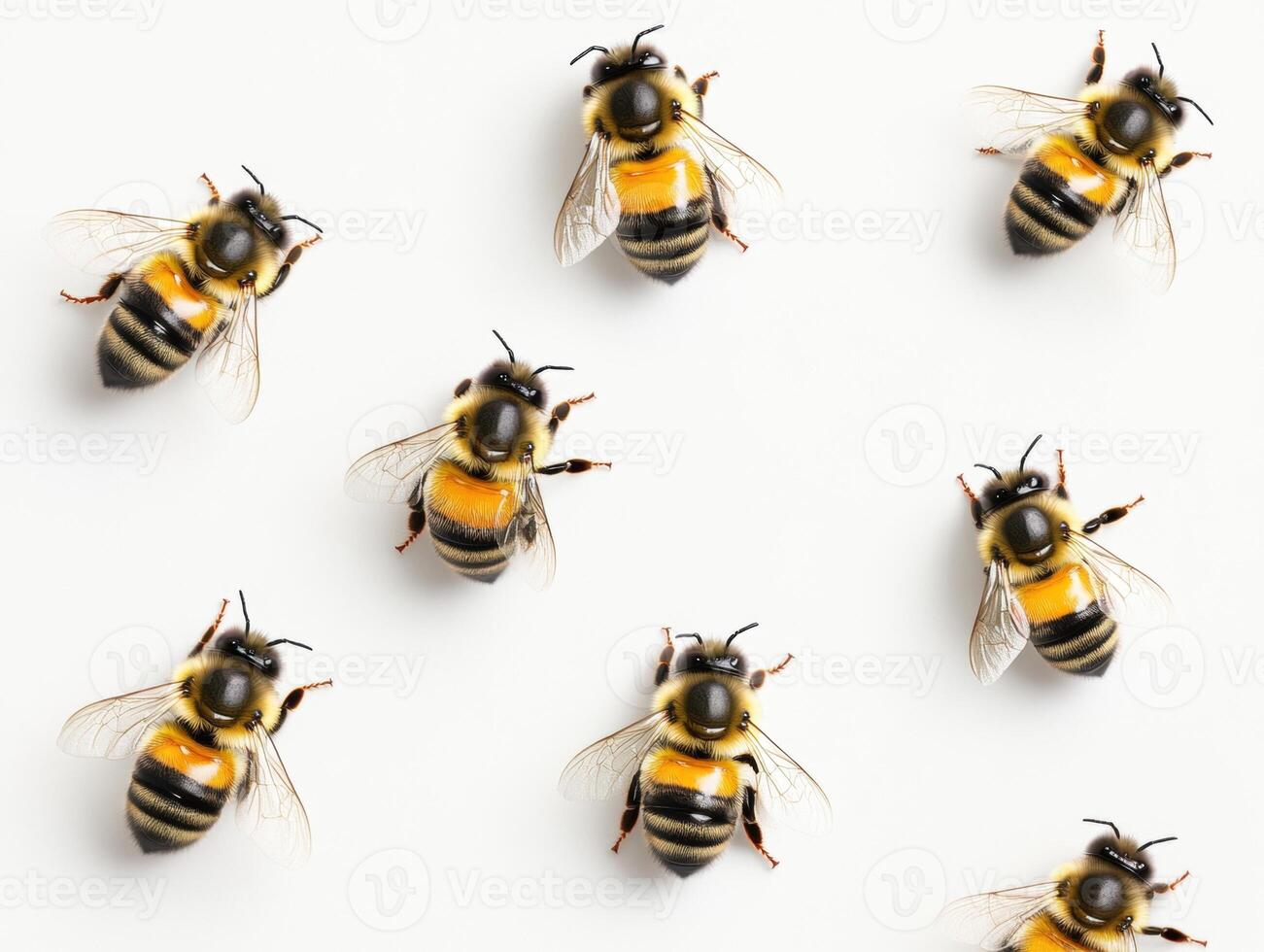 Bees gathering on a bright white surface during daylight hours photo