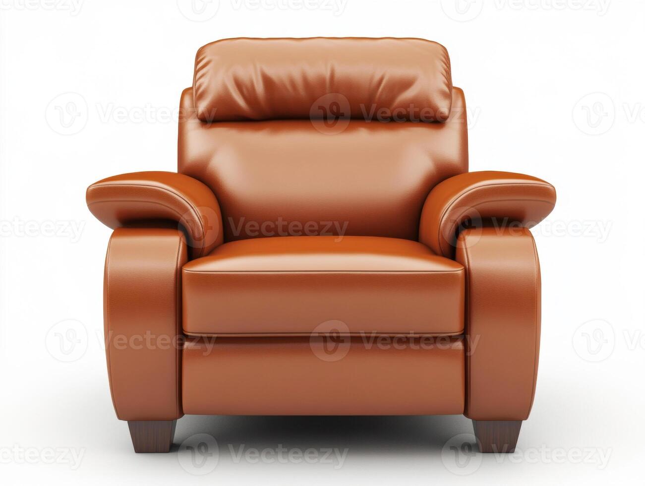 Comfortable leather armchair in modern interior design photo
