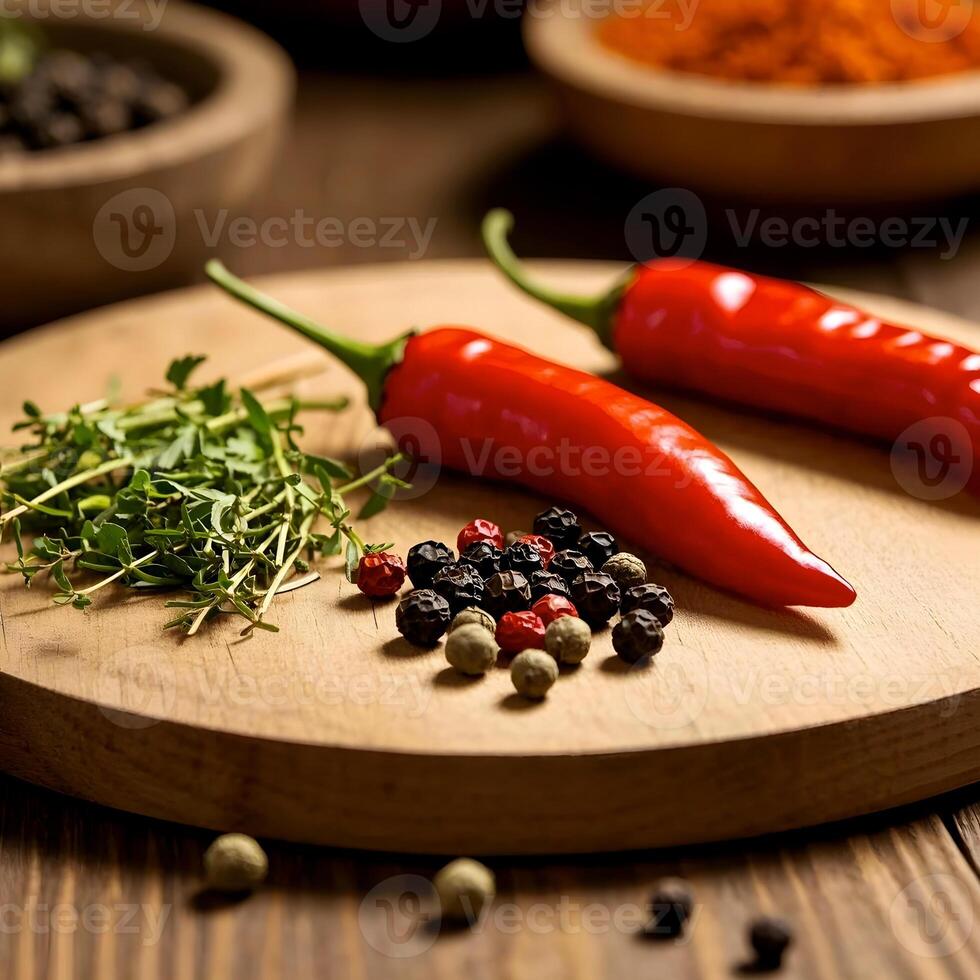 Chili Peppers and Spices photo