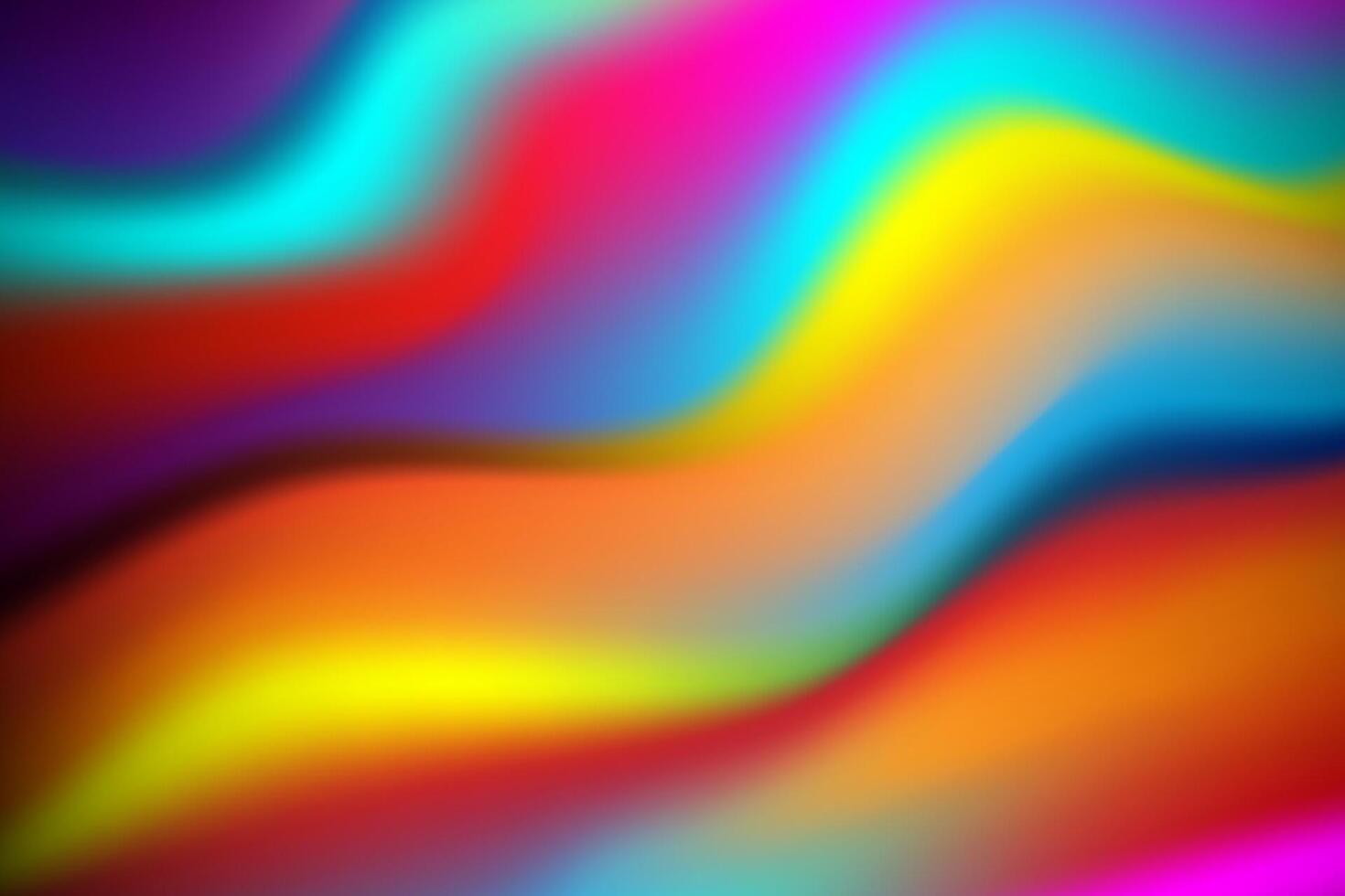 Vibrant abstract fluid wave bands of multiple colors flowing background illustration vector