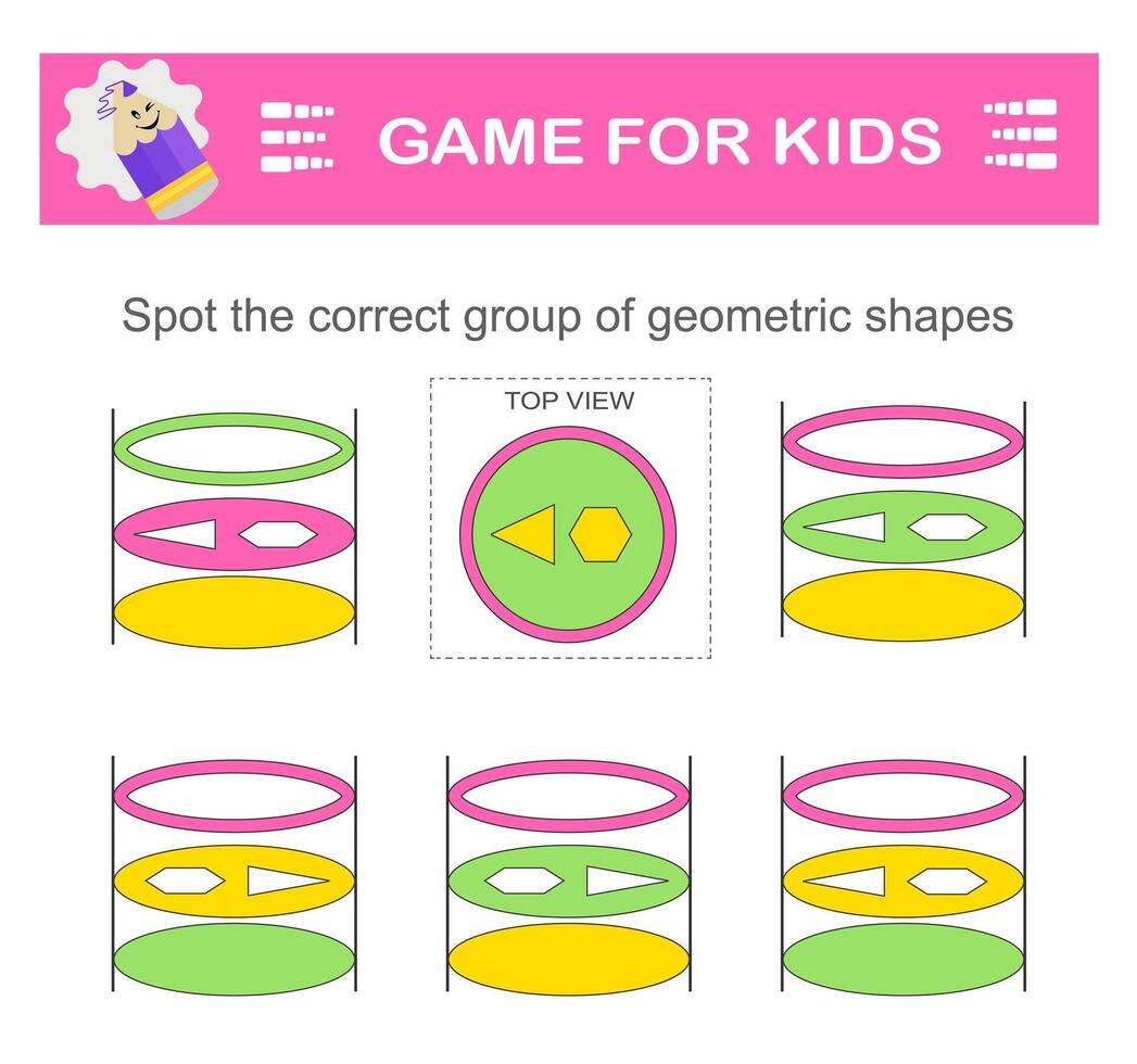 Find the correct group of geometric shapes vector