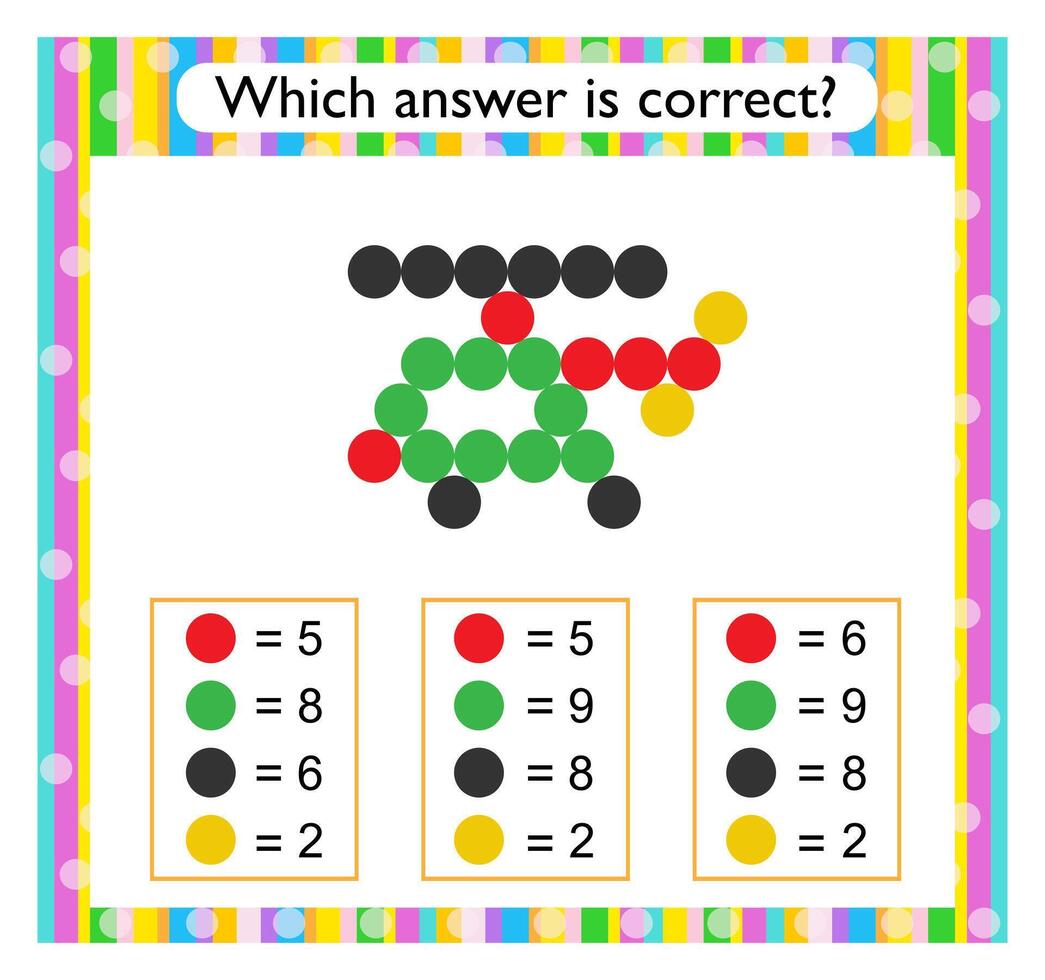 Math activity for kids. Find the correct answer. Cartoon helicopter vector