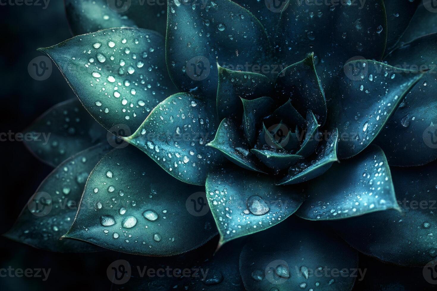 Close up of succulent plant showing intricate details.. . . photo