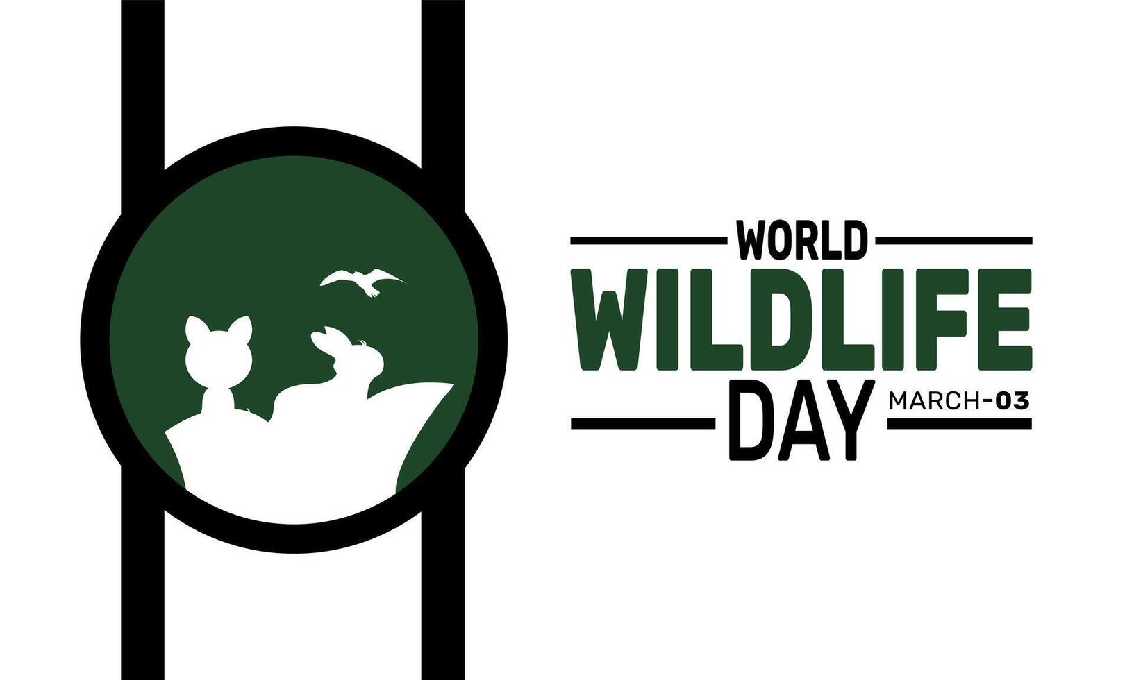 Celebrate World Wildlife Day and raise awareness about the importance of protecting endangered species and preserving natural habitats for a healthier planet. vector