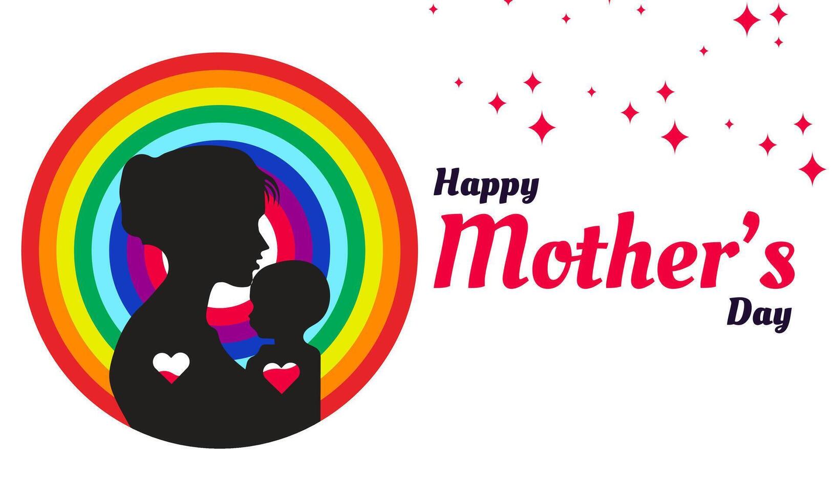 Happy Mother's Day is a time to cherish and appreciate the unconditional love of mothers. Show your gratitude with heartfelt gifts, warm hugs, and joyful moments together. vector