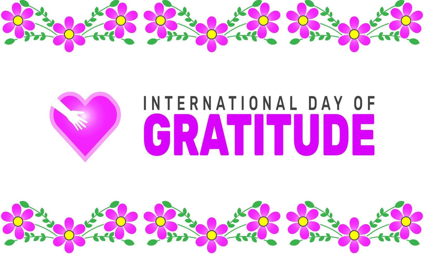 National Day of Gratitude is a time to appreciate life blessings Show kindness reflect on positive moments and express thankfulness to those who make a difference in your life vector