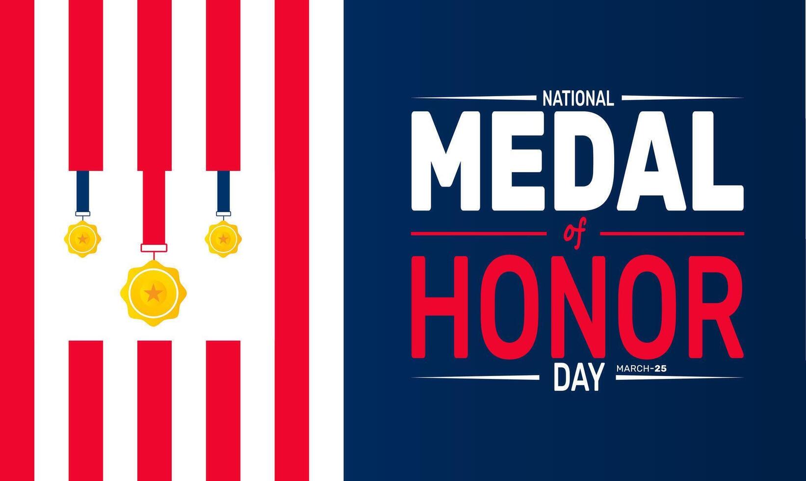 National Medal of Honor Day honors Americas bravest heroes who went above and beyond in combat Remember their sacrifices vector