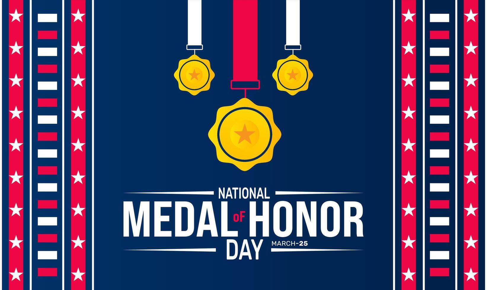 Today we salute Medal of Honor recipients for their extraordinary courage and selflessness in defending our nation vector
