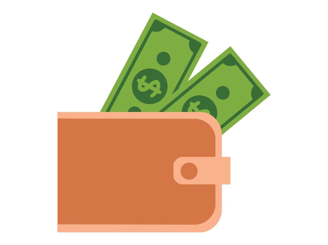 Saving Wallet Money Background vector