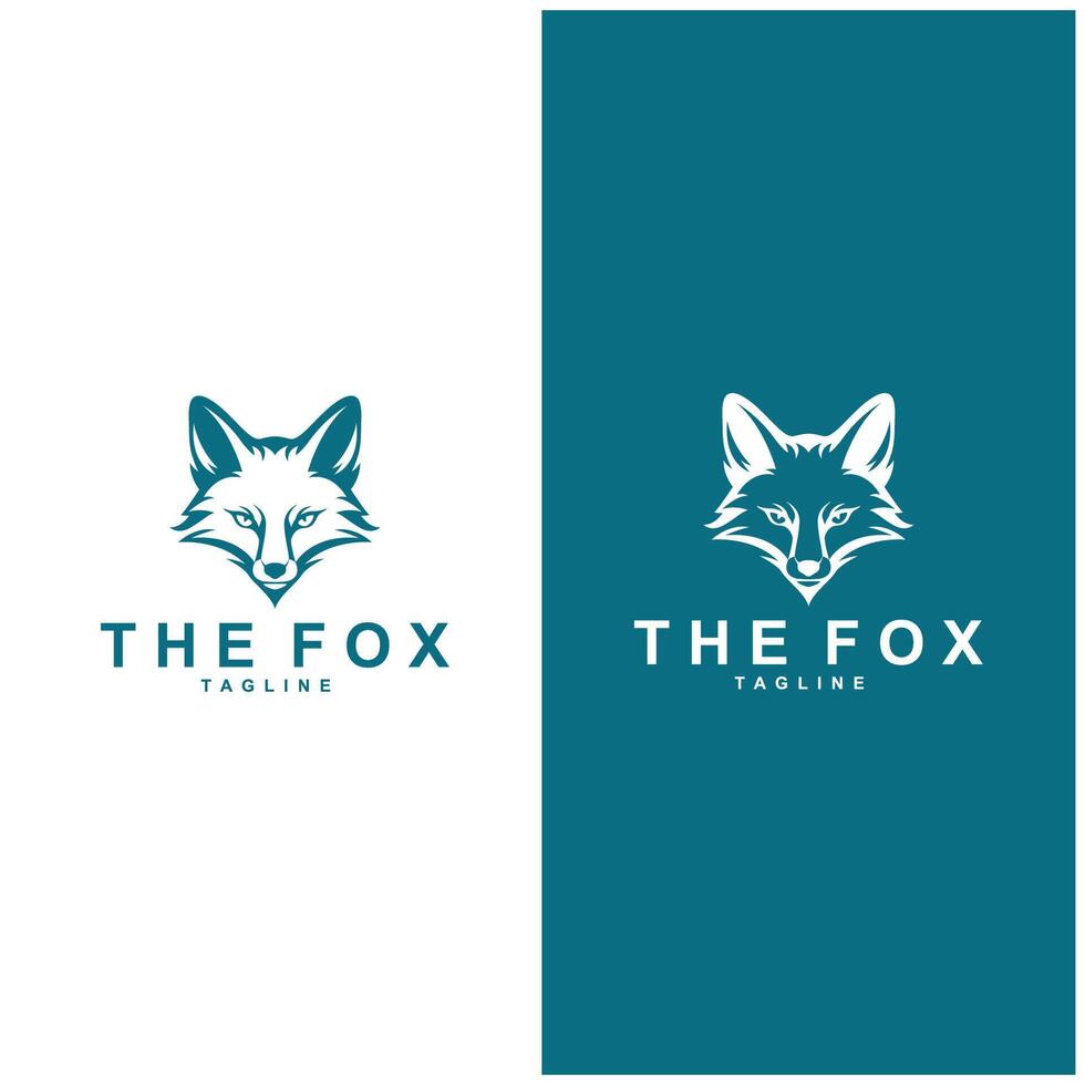 fox logo design isolated vector