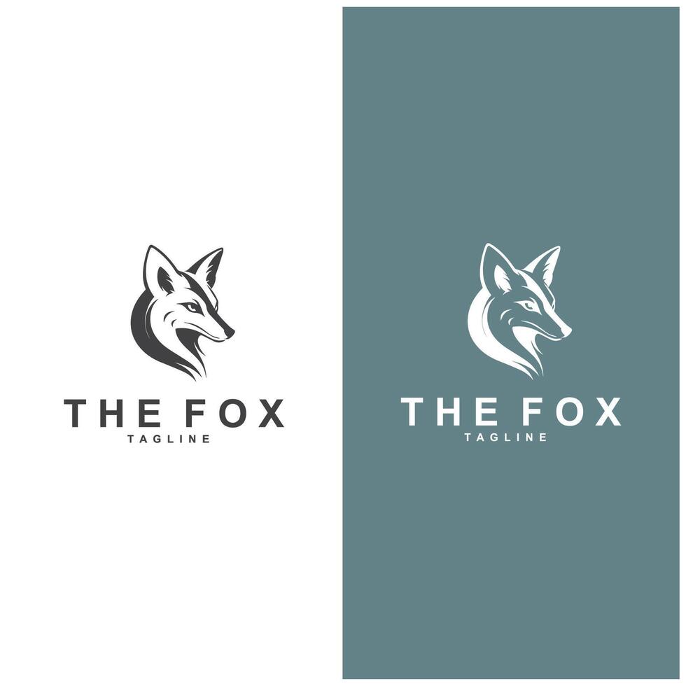 the creative fox logo design vector