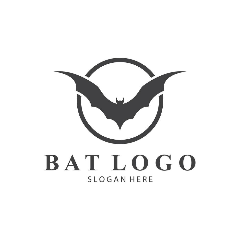 bat logo design template vector