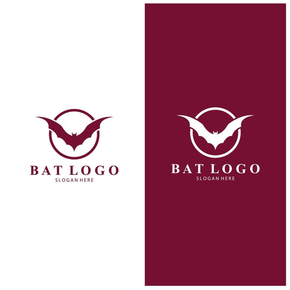 creative bat logo design template bat symbol illustration vector