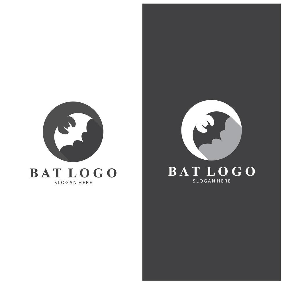 creative black color bat logo design template bat symbol illustration vector