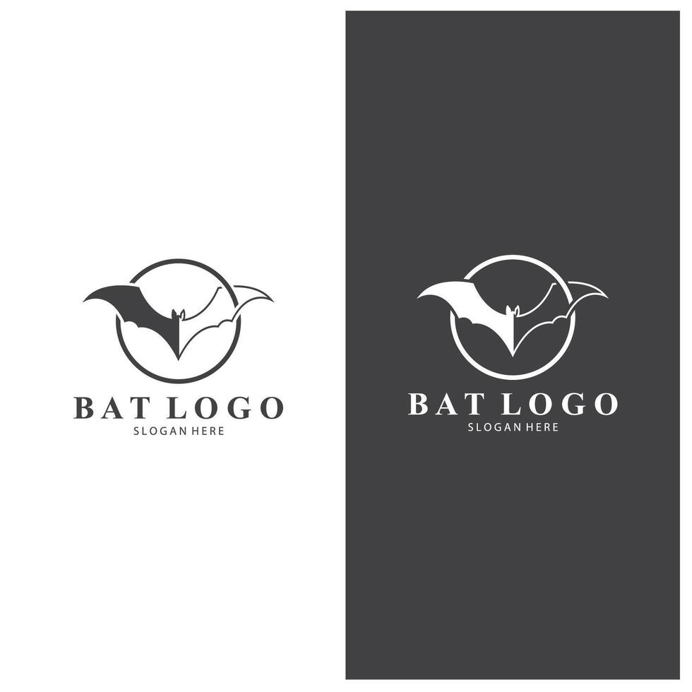 bat logo design template, bat logo illustration vector