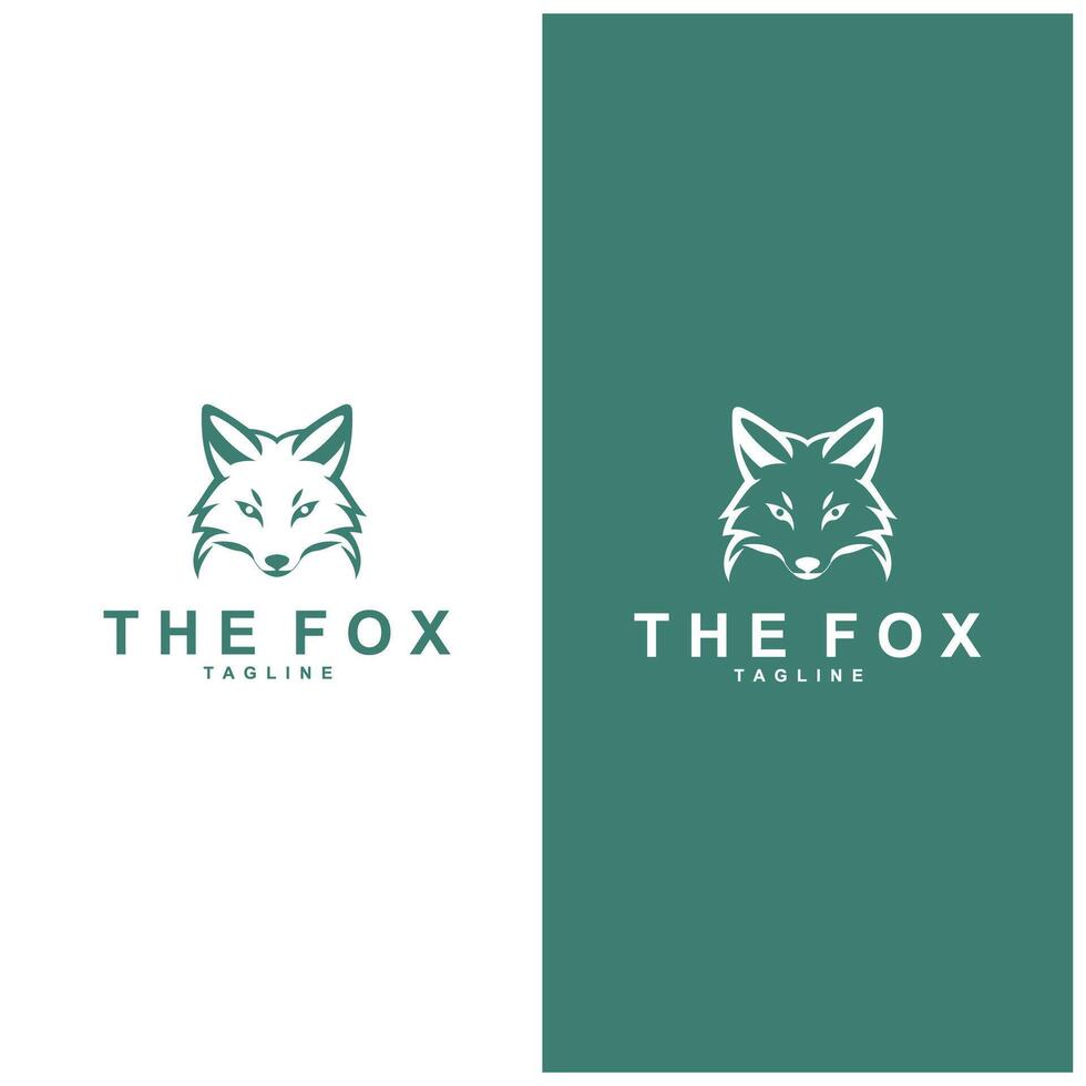 the fox logo design vector