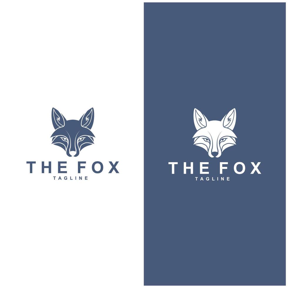 the fox logo design symbol vector