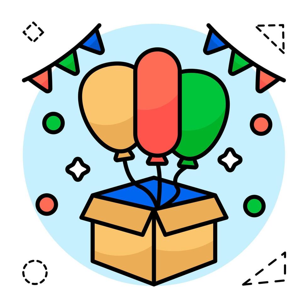 Creative colored design icon of balloons vector