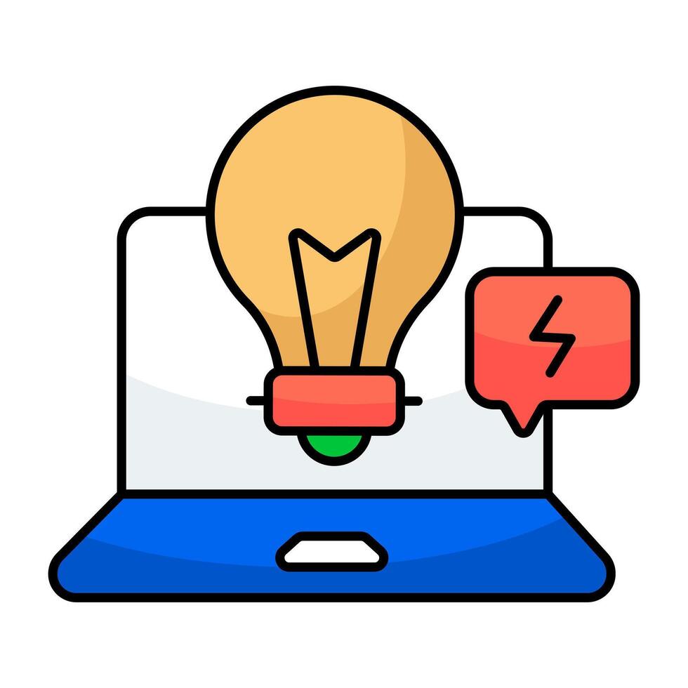 Modern flat design icon of online idea vector
