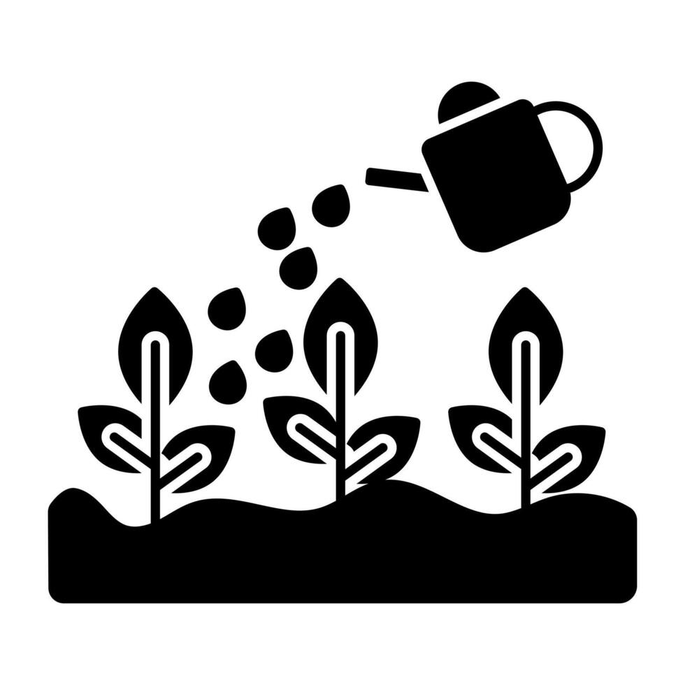 A solid icon design of water sprinkler vector