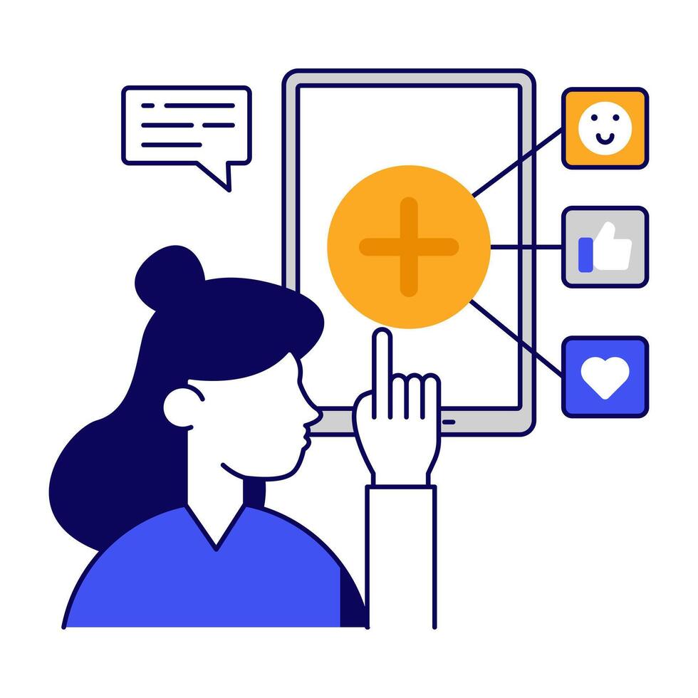 An icon design icon of add feedback vector