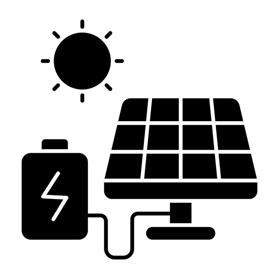 design icon of solar panel vector