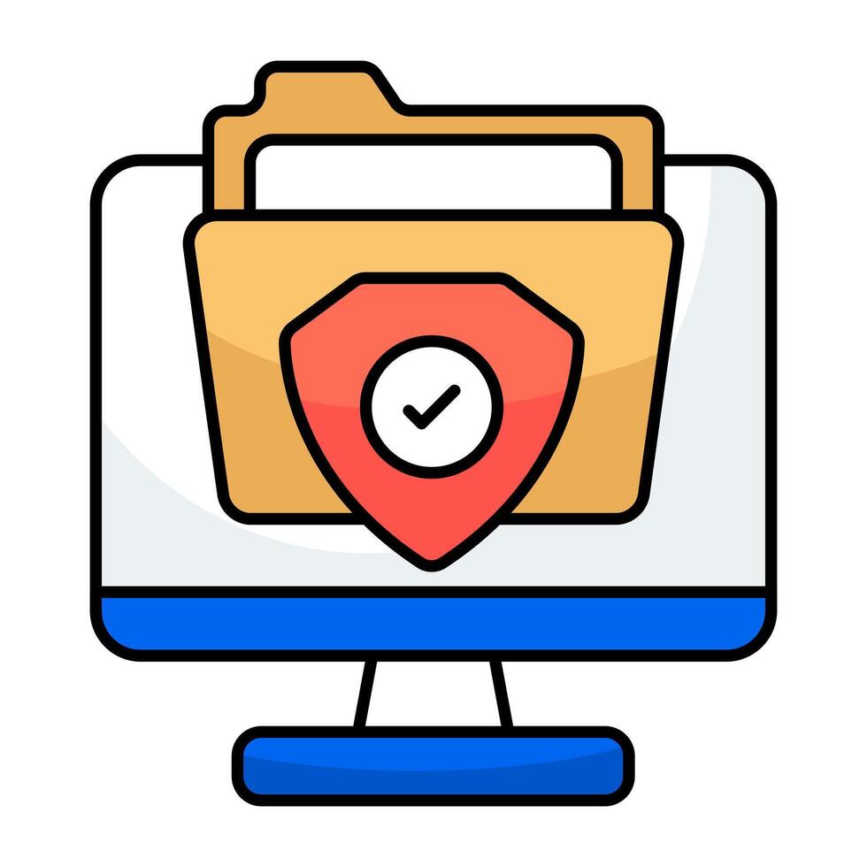 Modern colored design icon of secure folder vector